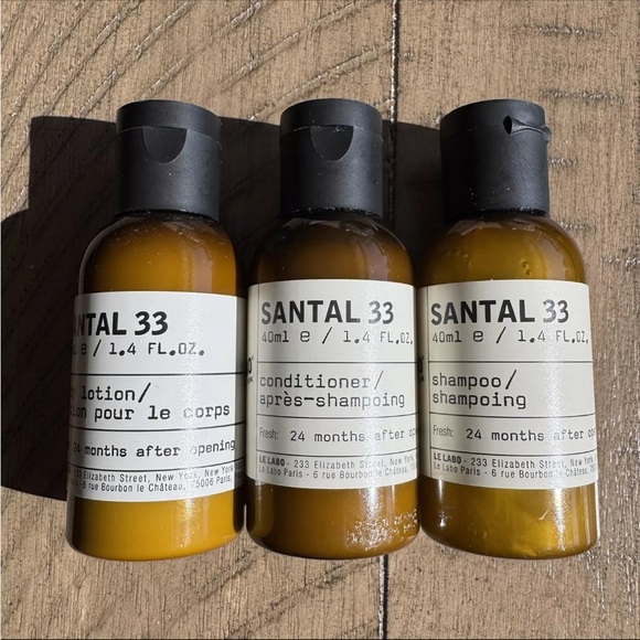Le Labo Santal 33 Travel Set: Lotion, Shampoo, Conditoner, Soap - Lot of 20 - Picture 2 of 9